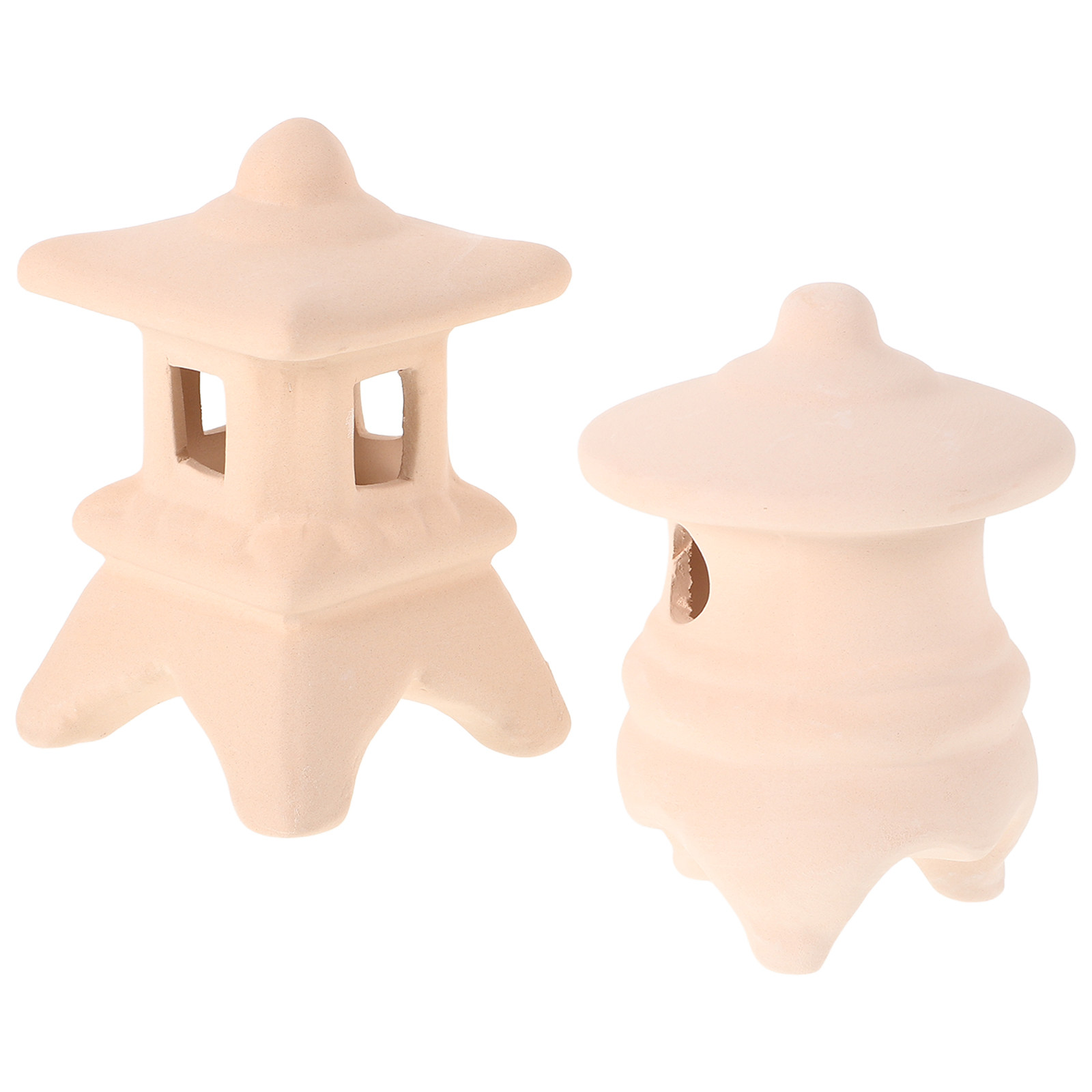 Hide Cave Ceramic - 2Pcs Dekorasi Akuarium Keramik, Gua Ikan,